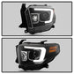 Spyder Toyota Tundra 2014-2016 Projector Headlights Light Bar DRL Black PRO-YD-TTU14-DRL-BK 5080158