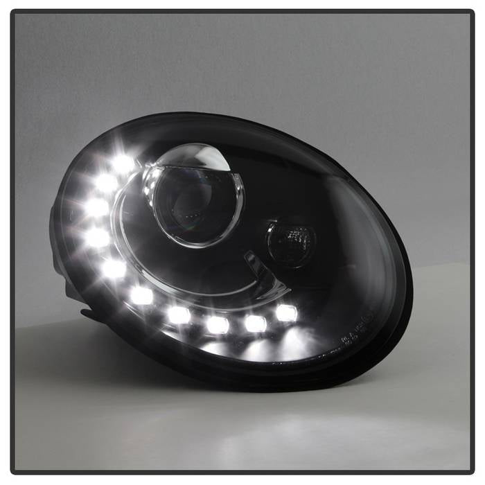Spyder Volkswagen Beetle 06-10 Projector Headlights DRL LED Black PRO-YD-VB06-DRL-BK 5080929
