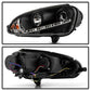 Spyder Volkswagen GTI 06-09/Jetta 06-09 Halogen Model Only - DRL Black PRO-YD-VG06-DRL-BK 5017505
