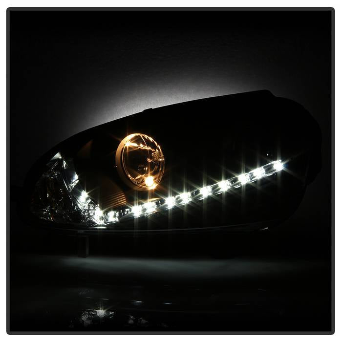 Spyder Volkswagen GTI 06-09/Jetta 06-09 Xenon/HID Model Only - DRL Black PRO-YD-VG06-HID-DRL-BK 5017529