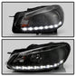 Spyder Volkswagen Golf/GTI 10-13 Projector Headlights Halogen Model- DRL Blk PRO-YD-VG10-DRL-BK 5012111