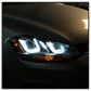 Spyder Volkswagen Golf VII 14-16 Projector Headlights DRL LED Blk Stripe Blk PRO-YD-VG15-BLK-DRL-BK 5080578