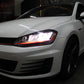 Spyder Volkswagen Golf VII 14-16 Projector Headlights DRL LED Red Stripe Blk PRO-YD-VG15-RED-DRL-BK 5080592