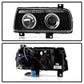 Spyder Volkswagen Jetta III 93-98 Projector Headlights LED Halo Blk High H1 Low H1 PRO-YD-VJ93-HL-BK 5012197