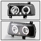 Spyder Volkswagen Jetta III 93-98 Projector Headlights LED Halo Blk High H1 Low H1 PRO-YD-VJ93-HL-BK 5012197