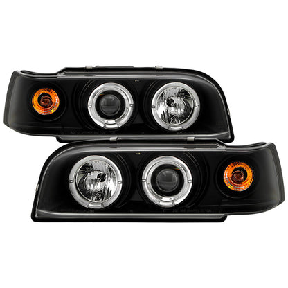 Spyder Volvo 850 93-97 Projector Headlights LED Halo Black High H1 Low H1 PRO-YD-VO85092-HL-BK 5012289