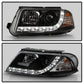 Spyder Volkswagen Passat 01-05 Projector Headlights DRL Black High H1 Low H1 PRO-YD-VP01-DRL-BK 5012302