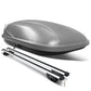 Universal Roof Rack Cross Bars + Cargo Box 120CM Gray