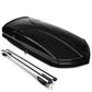 Universal Roof Rack Cross Bars + Cargo Box 135CM Black