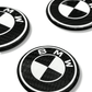 BMW Roundel Emblem Covers - Full Carbon Fiber Black and White Style