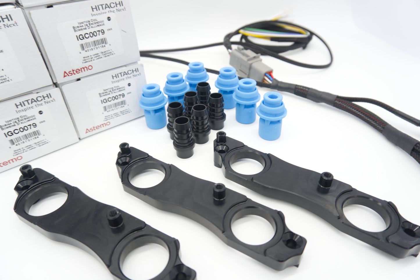 ASE 2JZ 1JZ Nissan R35 Coil Brackets BLACK