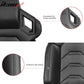 Universal Racing Seat Dual Slider PU Carbon Leather