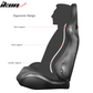 Universal Black Racing Seat with Dual Sliders PU Carbon Leather