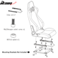 Universal Black Racing Seat with Dual Sliders PU Carbon Leather