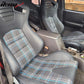 Universal Plaid Racing Seat Dual with Sliders PU Carbon Leather