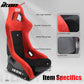 Universal Racing Bucket Seats W/ 4 Point 3" Belt Harness Blue