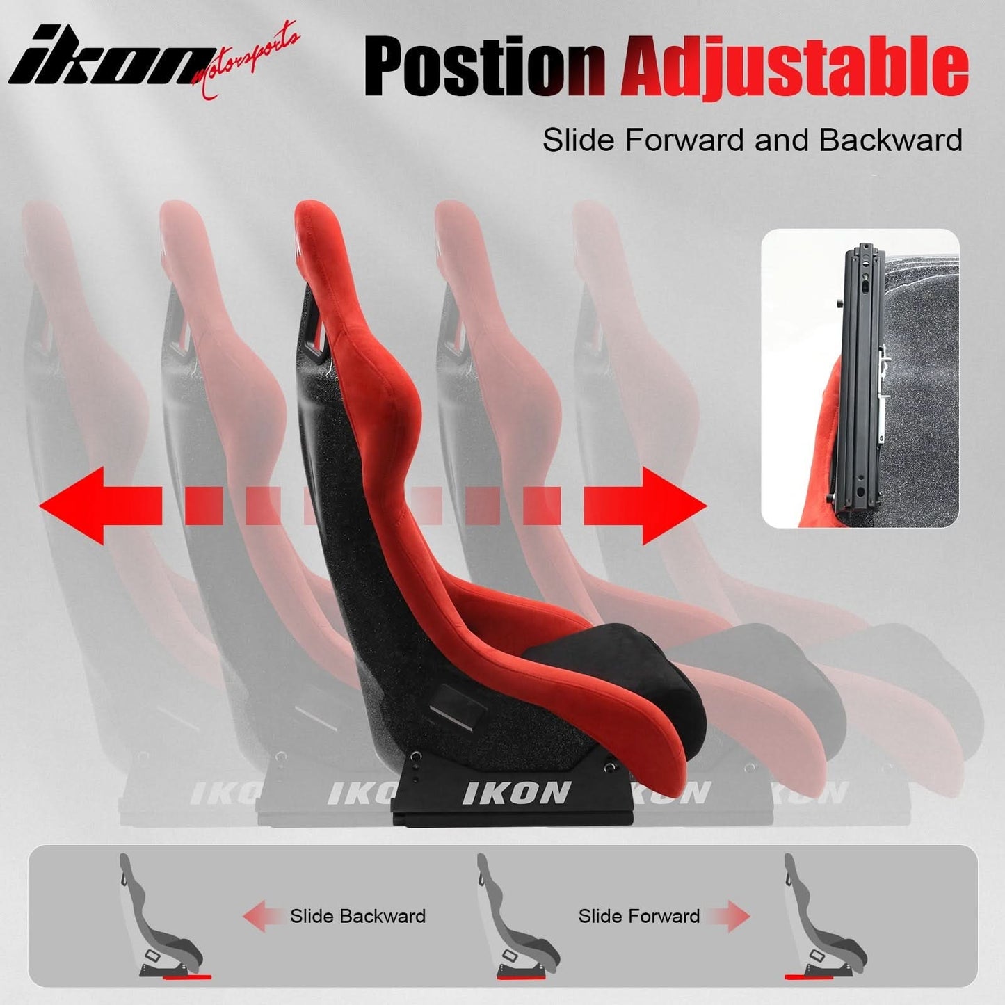 Universal Racing Bucket Seats W/ 4 Point 3" Belt Harness Blue