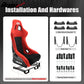 Universal Racing Bucket Seats W/ 4 Point 3" Belt Harness Black