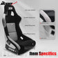Universal Racing Bucket Seats Slider Suede Left+ Right Silver Black