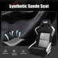 Universal Racing Bucket Seats Slider Suede Left+ Right Silver Black
