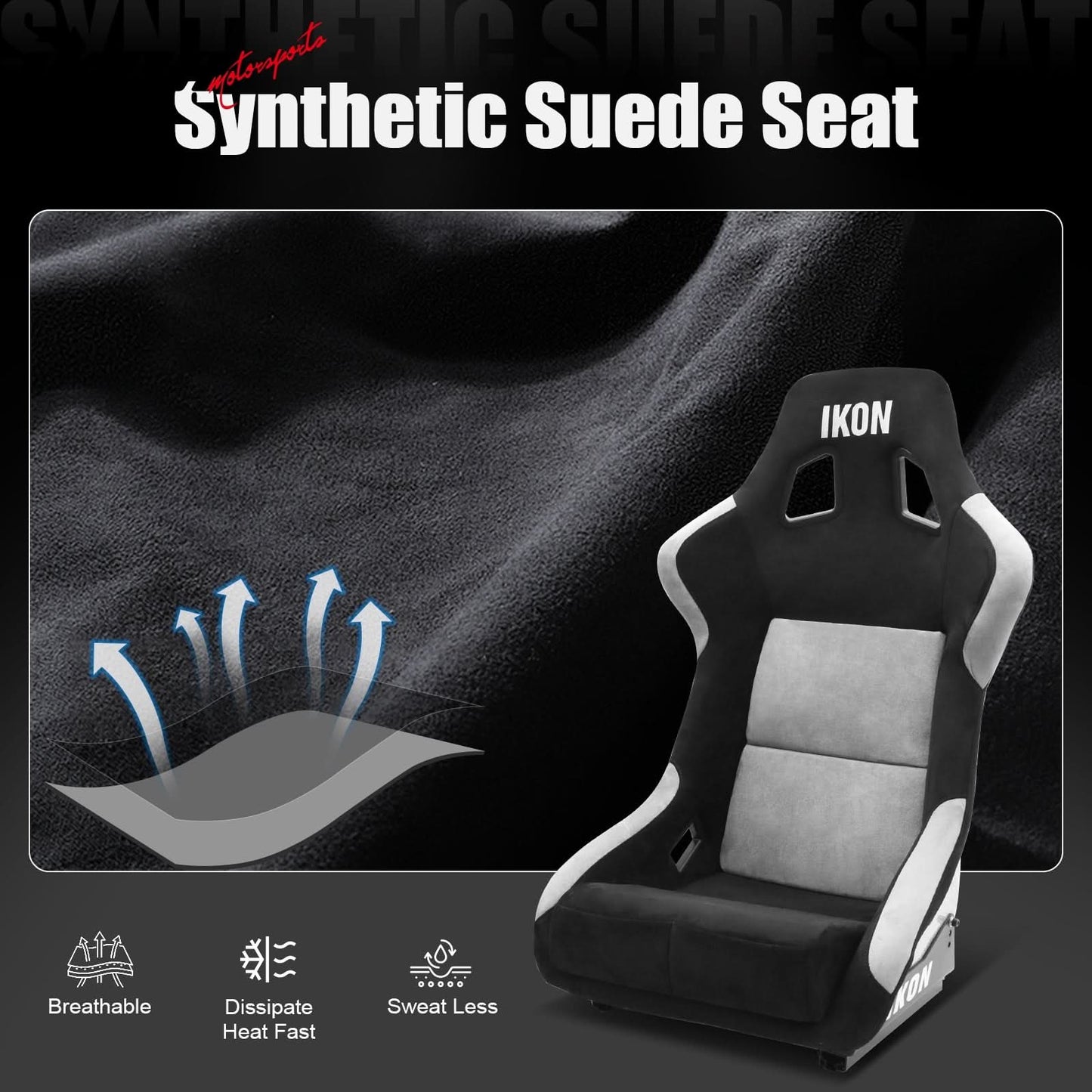 Universal Racing Bucket Seats W/ Slider 4 Point 3" Belt Harness Blue