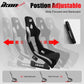 Universal Racing Bucket Seats Slider Suede Left+ Right Silver Black