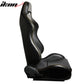 One Pair of Racing Seats JDM Black PVC Leather w/ Yellow Stitch