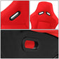 Racing Bucket Seat w/ Slider Red Fabric FRP