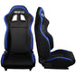 Universal JDM Style Black Blue Racing Seats Cloth