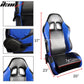 Universal Black Blue PVC Leather Passenger Side Racing Seats Slider