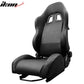 Universal RS Style Balck Racing Bucket Seats PVC Leather