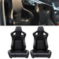 Universal JDM Sport XL Version 2 Black Racing Seats PVC Leather