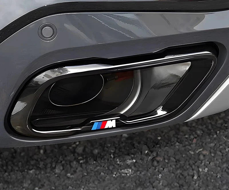 BMW X7 Black Knight Style Exhaust Tip Tail Throat Decorative Cover (Single Hole / Outer Frame)