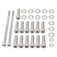 Chevy LS / LSX V8 Stainless Steel Oil Pan Bolt Kit for LS1 / LS2 / LS3 / LS6 / LS7 & Vortec 4.8L / 5.3L / 6.0L / 6.2L Truck Engines (Gen III / Gen IV)