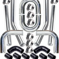 Universal 2.5" Aluminium Turbo Intercooler Piping Kit with Silicone Couplers, U-Pipe & Stainless Steel T-Bolt Clamps