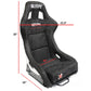 Bull Boost Adjustable Racing Lowered Ultra Max Bucket Seat with Slider Rails