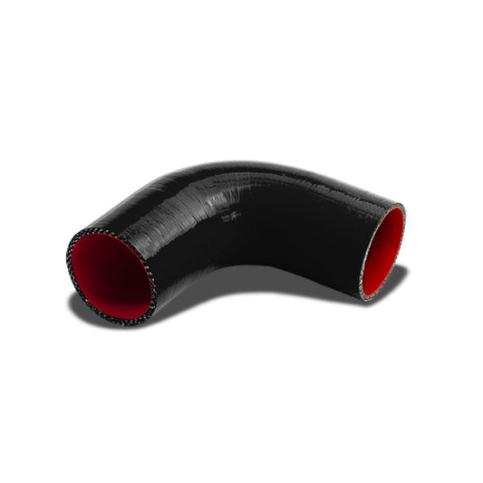 2.50" 90 Degree 3-Ply Silicone Hose - Black/Red