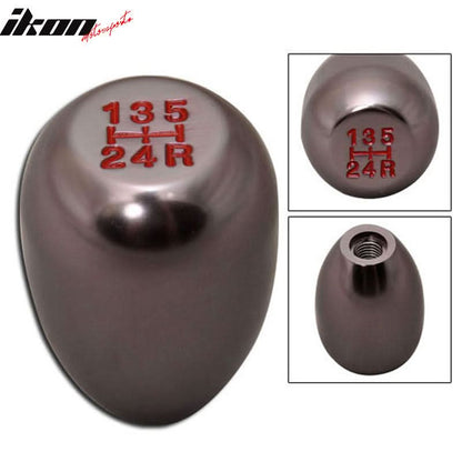 Gunmetal M12X1.75 Thread Manual T-R Style Gear Shift Knob 5 Speed JDM