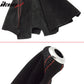 Universal JDM BlackÂ Red Stitch Suede Shift Cover Manual Leather