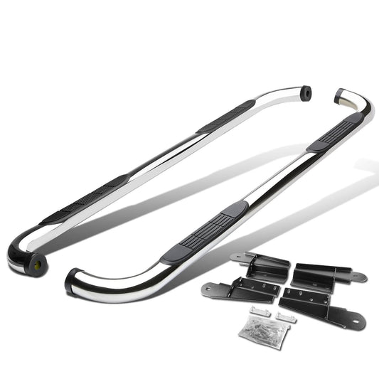 2004-2008 Ford F-150 Extended Cab 3" Round Nerf Bars - Silver