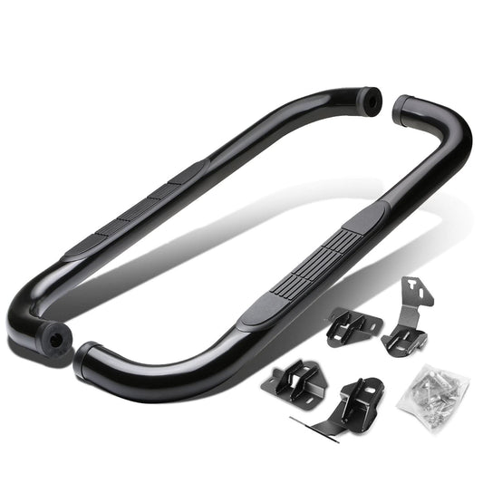2009-2014 Ford F-150 Regular Cab 3" Round Nerf Bars - Black