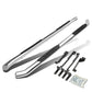 07-13 Acura MDX 3 Inch Round Nerf Bars Step Rails Silver
