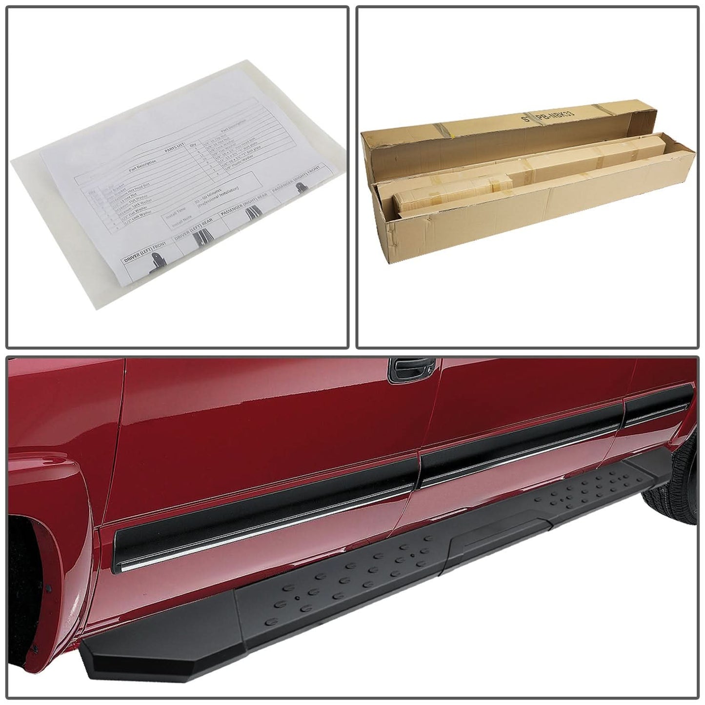 2015-2017 Ford F-150 Extended Cab 5.5" Straight Nerf Bars Black