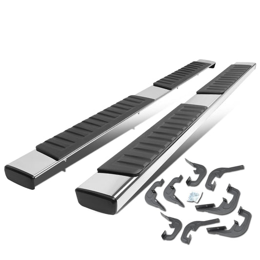 07-19 Chevrolet Silverado GMC Sierra 6" Straight Nerf Step Bar Silver