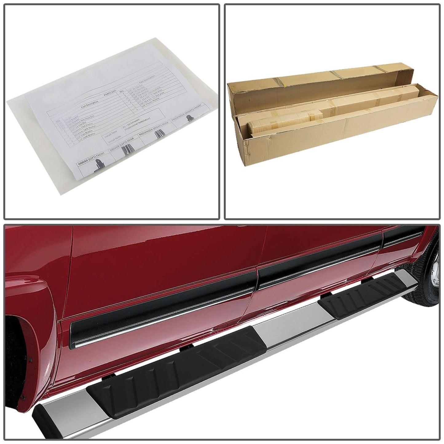 04-14 Ford F-150 / 05-10 F-250 Super Duty 5" Nerf Bars - Chrome/Black