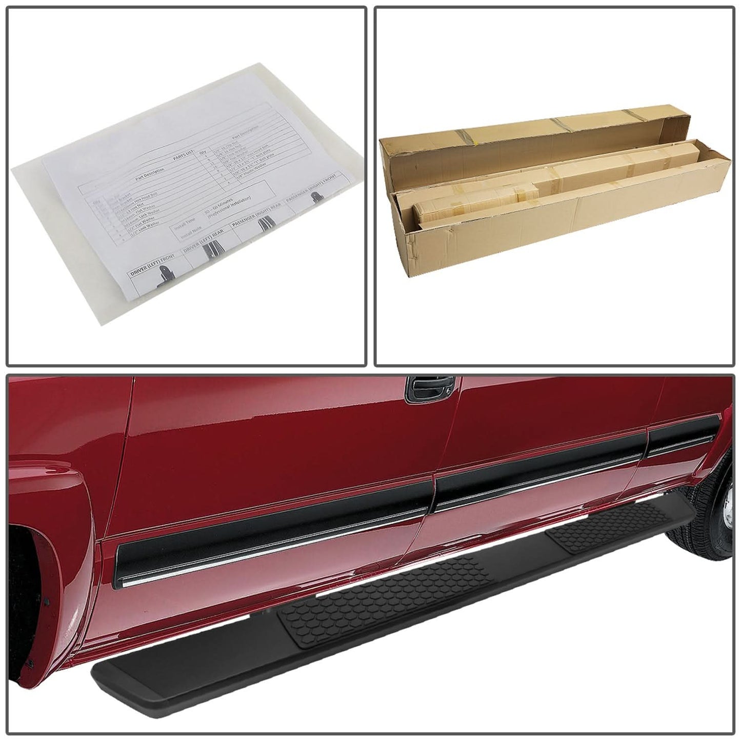 07-19 Chevrolet Silverado GMC Sierra 5.5" Honeycomb Nerf Bars Black