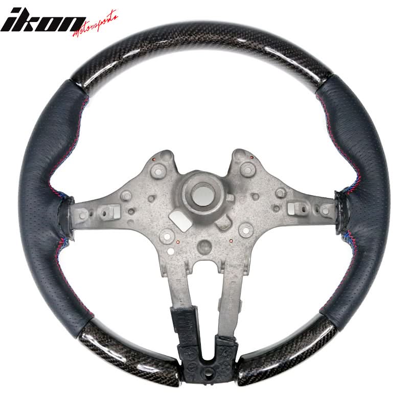 2015-2021 BMW Steering Wheel Matte Carbon Fiber + Perforated Leather