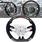 2018-2023 Ford Mustang V1 Steering Wheel w/ Red Stitching Carbon Fiber