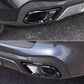 BMW X7 Black Knight Style Exhaust Tip Tail Throat Decorative Cover (Single Hole / Outer Frame)