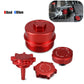 BMW 3 Series E36 E46 / 5 Series E39 / X3 E83 / X5 E53 / Z3 M52 M54 Billet Aluminum M-Style Engine Cap Set Oil Filler Filter Power Steering Coolant 1992 - 2006